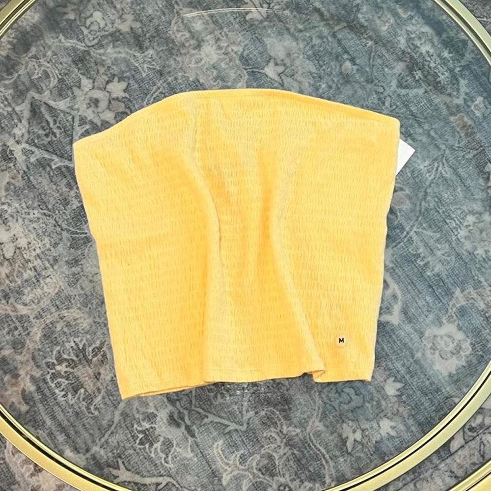Butter Yellow Strapless Top